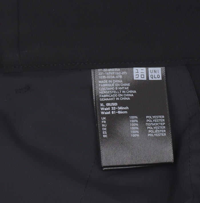 Uniqlo Women’s Black XL Chino Pleated Shorts Polyester