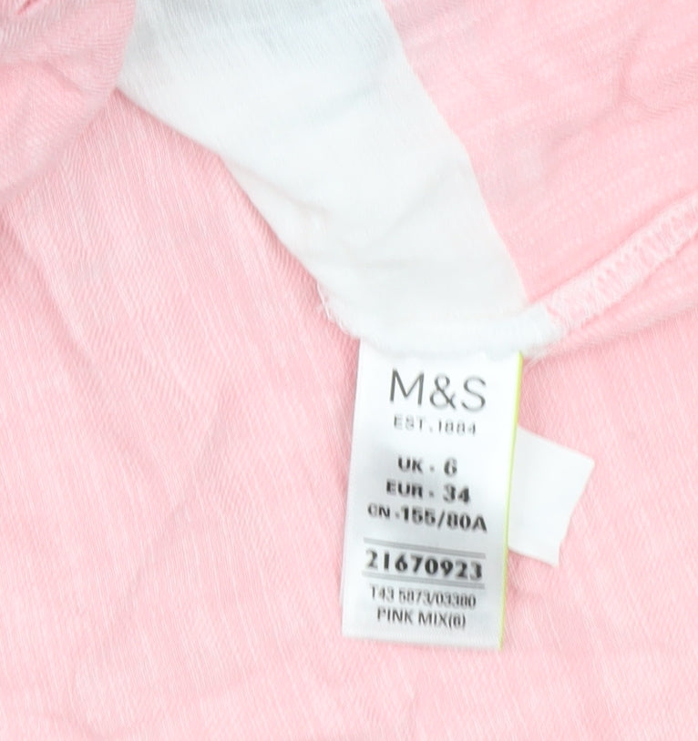 Womens UK Size 6 Marks and Spencer Multicoloured Classic Button-Up