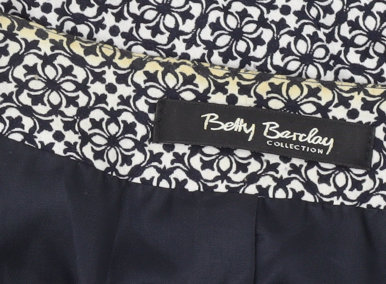 Womens UK Size 14 Betty Barclay Black Overcoat