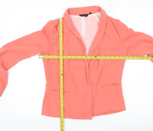 New Look Women’s Pink Blazer Size 10 Shawl Collar Work Jacket