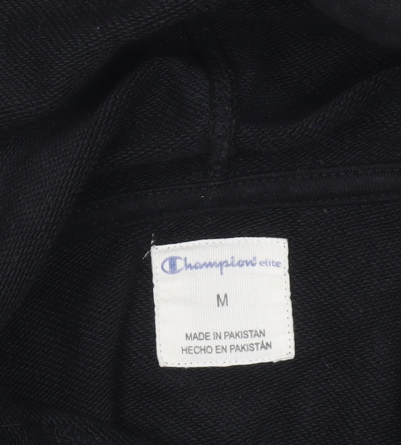 Mens UK Size M Champion Black Pullover Hoodie