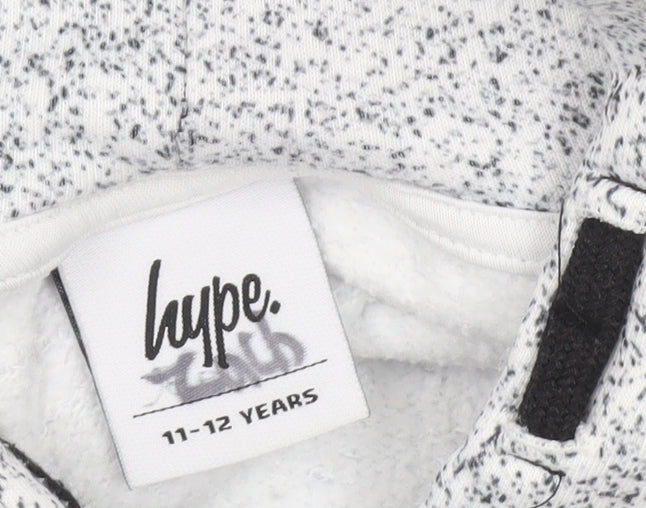 Hype Boys Grey Logo Pullover Hoodie 11-12 Years Regular Fit