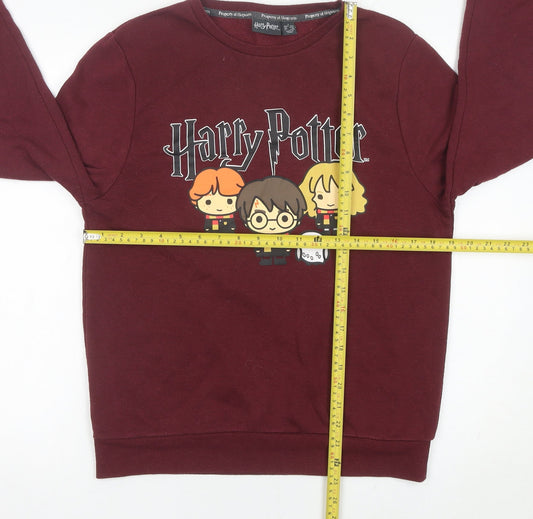 Womens UK Size S Harry Potter Red Pullover Sweatshirt
