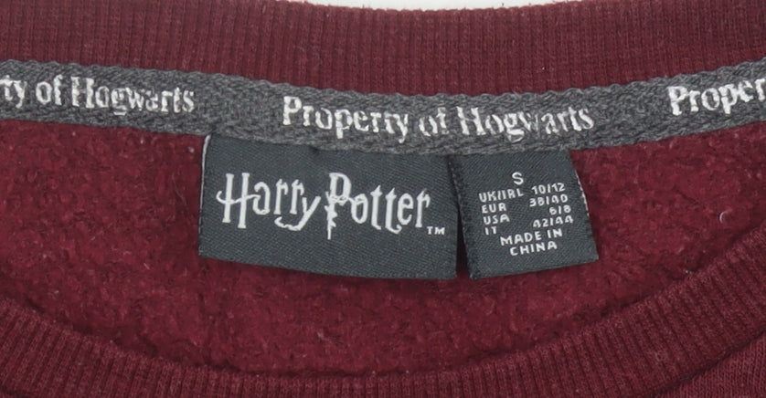 Womens UK Size S Harry Potter Red Pullover Sweatshirt