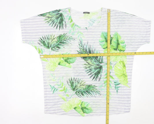 Womens UK Size 14 Roman Multicoloured Basic T-Shirt