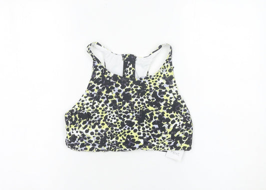 Additional front view of Next women’s multicoloured sports bra uk 16 racerback zip front
