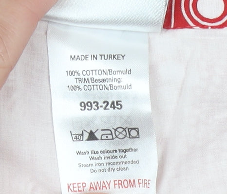 Next Women’s Red Cotton A-Line Knee Length Skirt UK 16