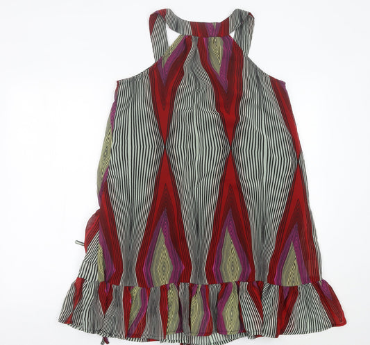 Additional front view of Evie Women’s Multicoloured Geometric Shift Dress, size UK 10