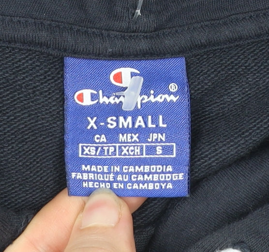 Mens UK Size XS Champion Blue Pullover Hoodie