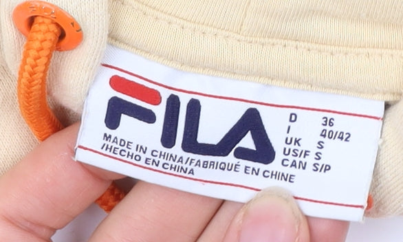 Mens UK Size S FILA Beige Pullover Hoodie