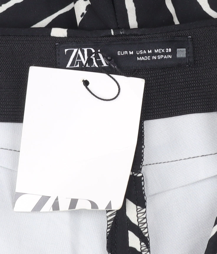 Womens UK Size M Zara Slim Fit CasualParty/CocktailTravel Black Trousers