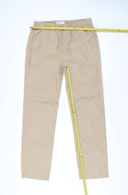 Marks and Spencer Mens Beige Chino Trousers M Regular Fit