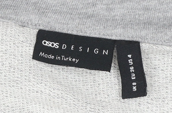 Womens UK Size 8 ASOS DESIGN Grey Pullover Sweatshirt