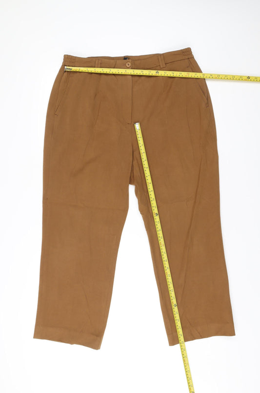 Oscar B Essentials Men’s Brown Chino Trousers Size L 36W 28L