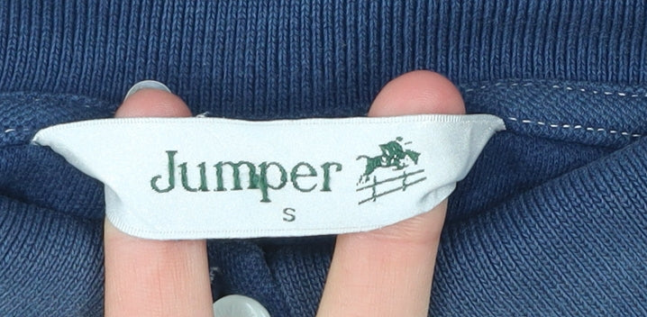 Jumper Men’s Blue Polo Shirt S 100% Cotton Casual Short Sleeve