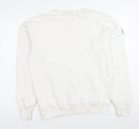 Superdry Men’s White Medium Pullover Crew Neck Sweatshirt