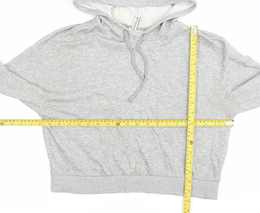 H&M Women’s Grey Hoodie Sweatshirt Small Cotton Blend Casual