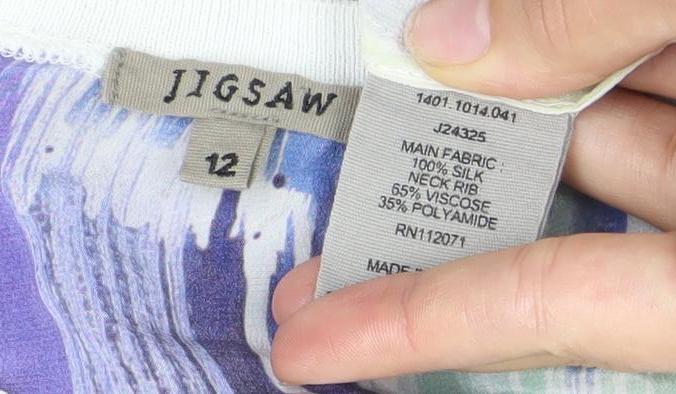 Womens UK Size 12 Jigsaw Multicoloured Basic Tank