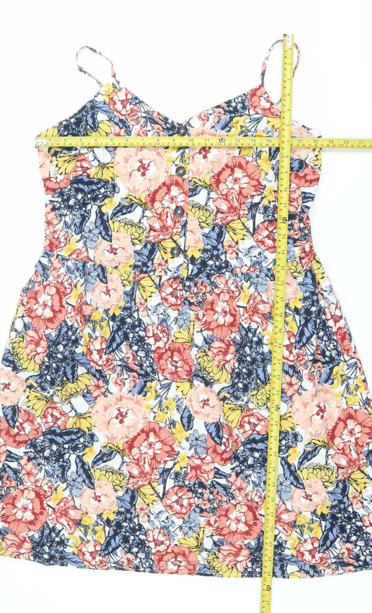 Esmara Womens Multicoloured Floral A-Line Dress Size 16