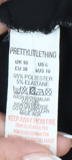 PrettyLittleThing Women Beige Animal Print Bodycon Mini Dress Size 10