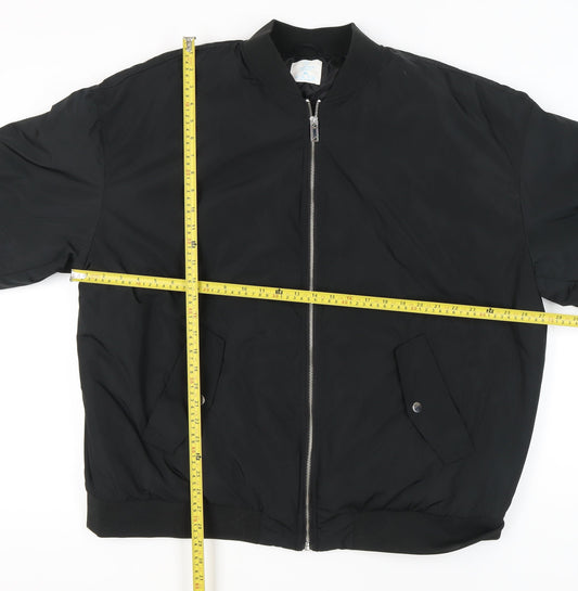 Primark Women’s Black XL Bomber Jacket with Zip Pockets