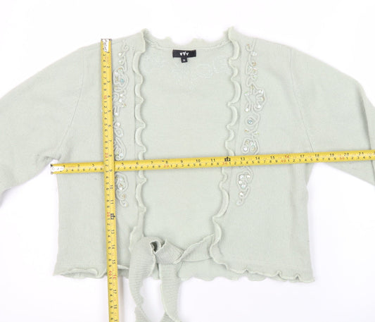 Womens UK Size M Marks and Spencer Green Cardigan Jumper