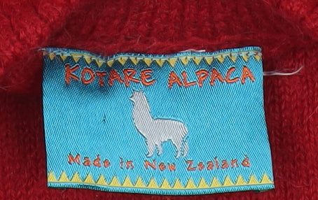 Kotare Alpaca Womens Red XS Pullover Mock Neck Jumper
