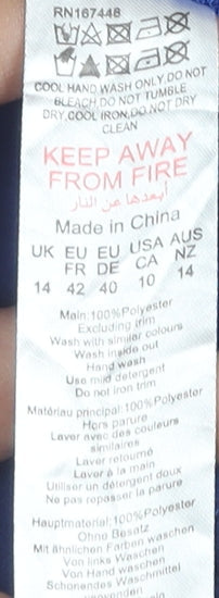 PrettyLittleThing Women’s Blue Lace Satin Jumpsuit Size 14 Wide-Leg