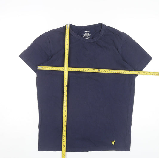 Lyle & Scott Men's Blue Crew Neck Short Sleeve T-Shirt Size M