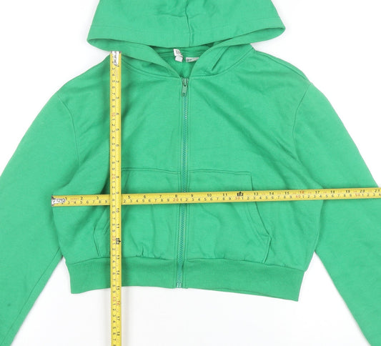 H&M Divided Women’s Green Size 12 Full Zip Hoodie