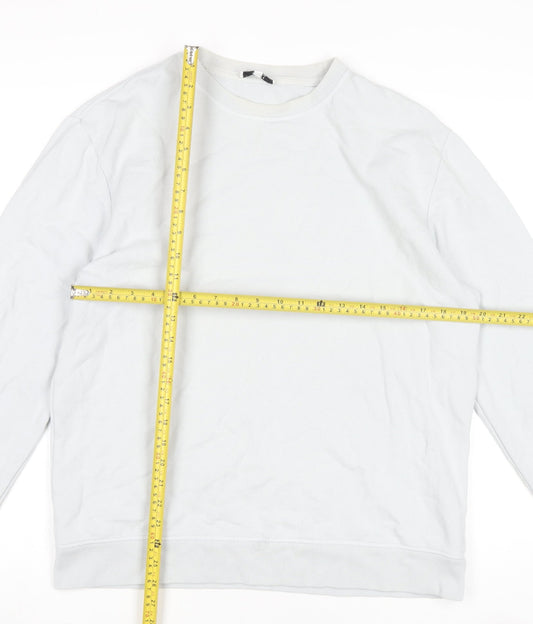 Mens UK Size L Reiss White Pullover Sweatshirt