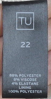 TU Women’s Black Blazer Jacket Size 22 Plus 3/4 Sleeve Formal