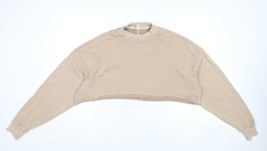 Womens UK Size M Reebok Beige Pullover Sweatshirt