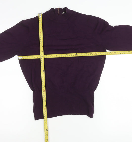 Womens UK Size S Linea Purple Full Zip Jumper
