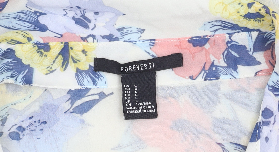 Womens UK Size L FOREVER 21 Multicoloured Basic Blouse