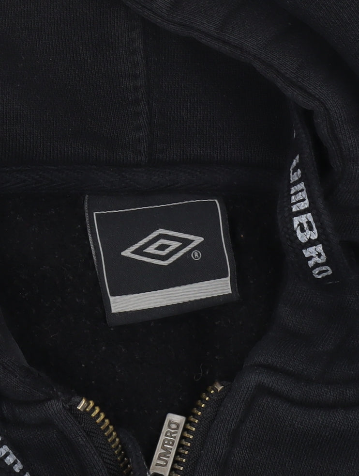 Mens UK Size M Umbro Black Full Zip Hoodie