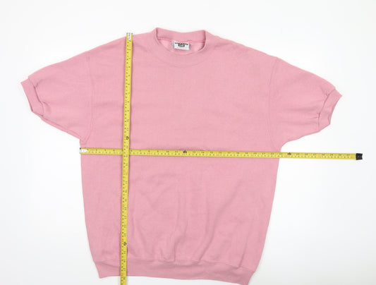 Lee Women’s Pink Short Sleeve Pullover Sweatshirt L
