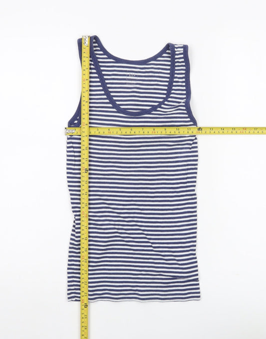 GAP Womens Blue White Striped Tank Top Size S Cotton Modal