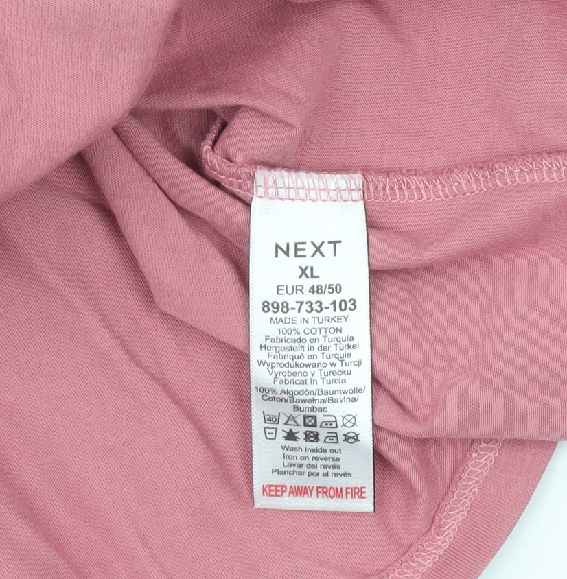Womens UK Size XL NEXT Pink Basic T-Shirt