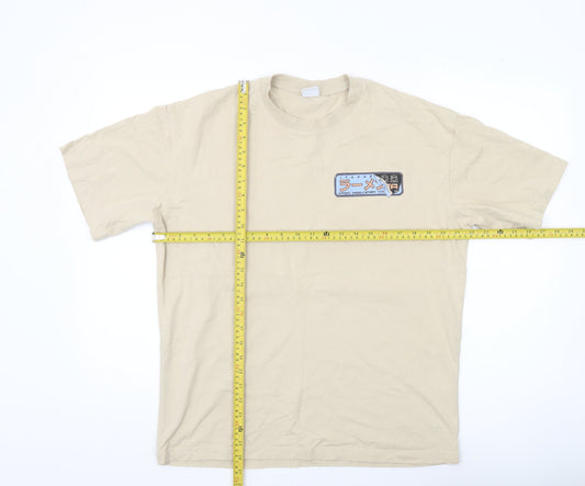 Mens UK Size XS Bershka Beige T-Shirt