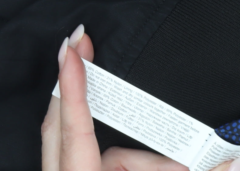 F&F Men's Black M Basic Zip Jacket Cotton Nylon Casual