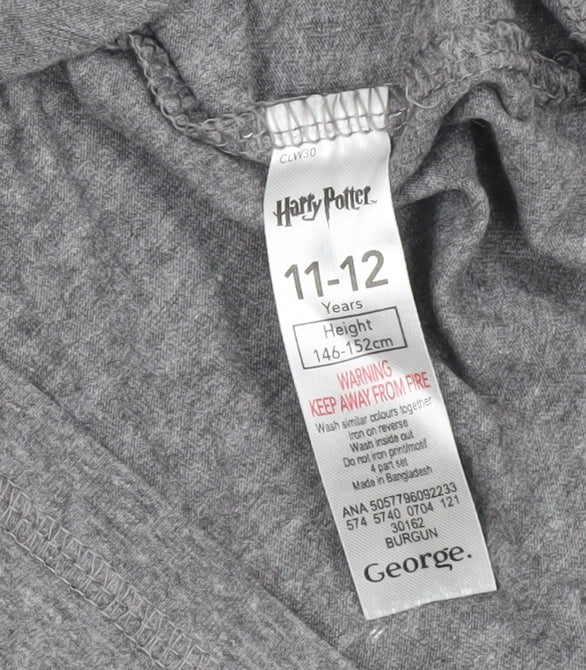 George Boys Harry Potter Grey Long Sleeve T-Shirt 11-12 Years