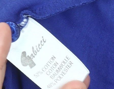 Gabicci Mens Blue Polo Shirt Size 52 Cotton Blend Casual