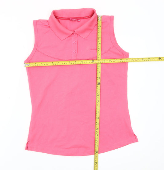 LA Gear Womens Pink Polo Sleeveless Top Size 16 Summer Casual
