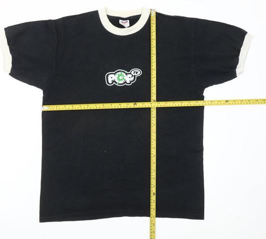 Mens UK Size L Anvil Black T-Shirt
