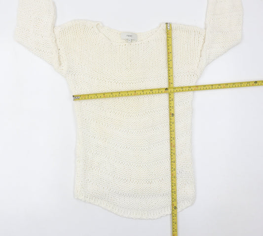 Womens UK Size XS NEXT Ivory Pullover Jumper