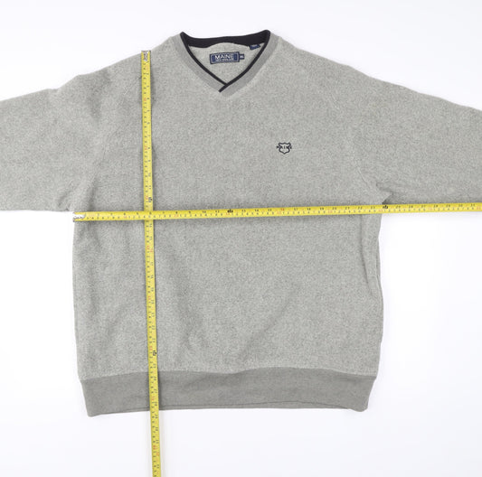 Maine New England Men’s Grey XL V-Neck Pullover Jumper