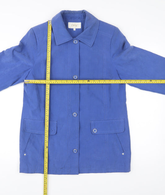 Womens UK Size 10 EWM Blue Overcoat