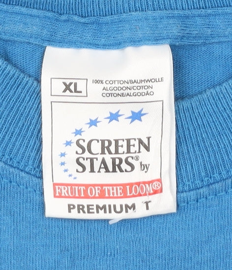 Mens UK Size XL Fruit of the Loom Blue T-Shirt