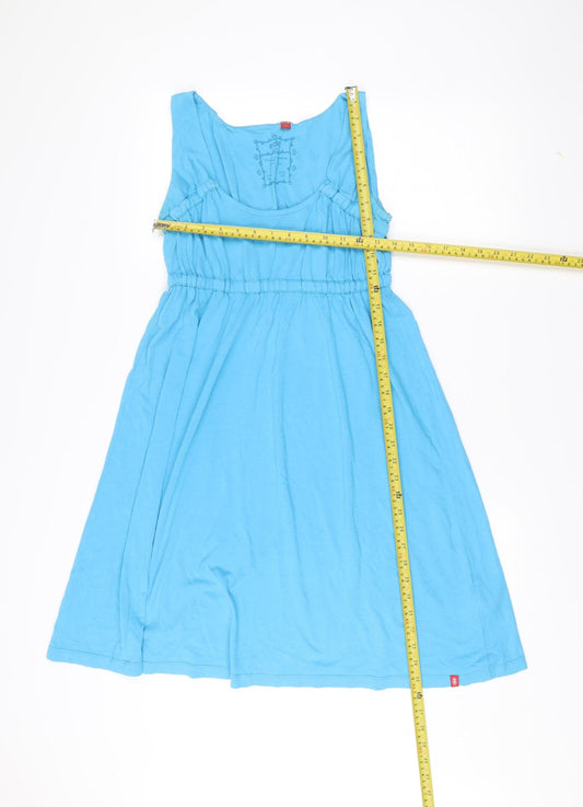 Esprit Women’s Blue A-Line Sleeveless Knee Length Jersey Dress L